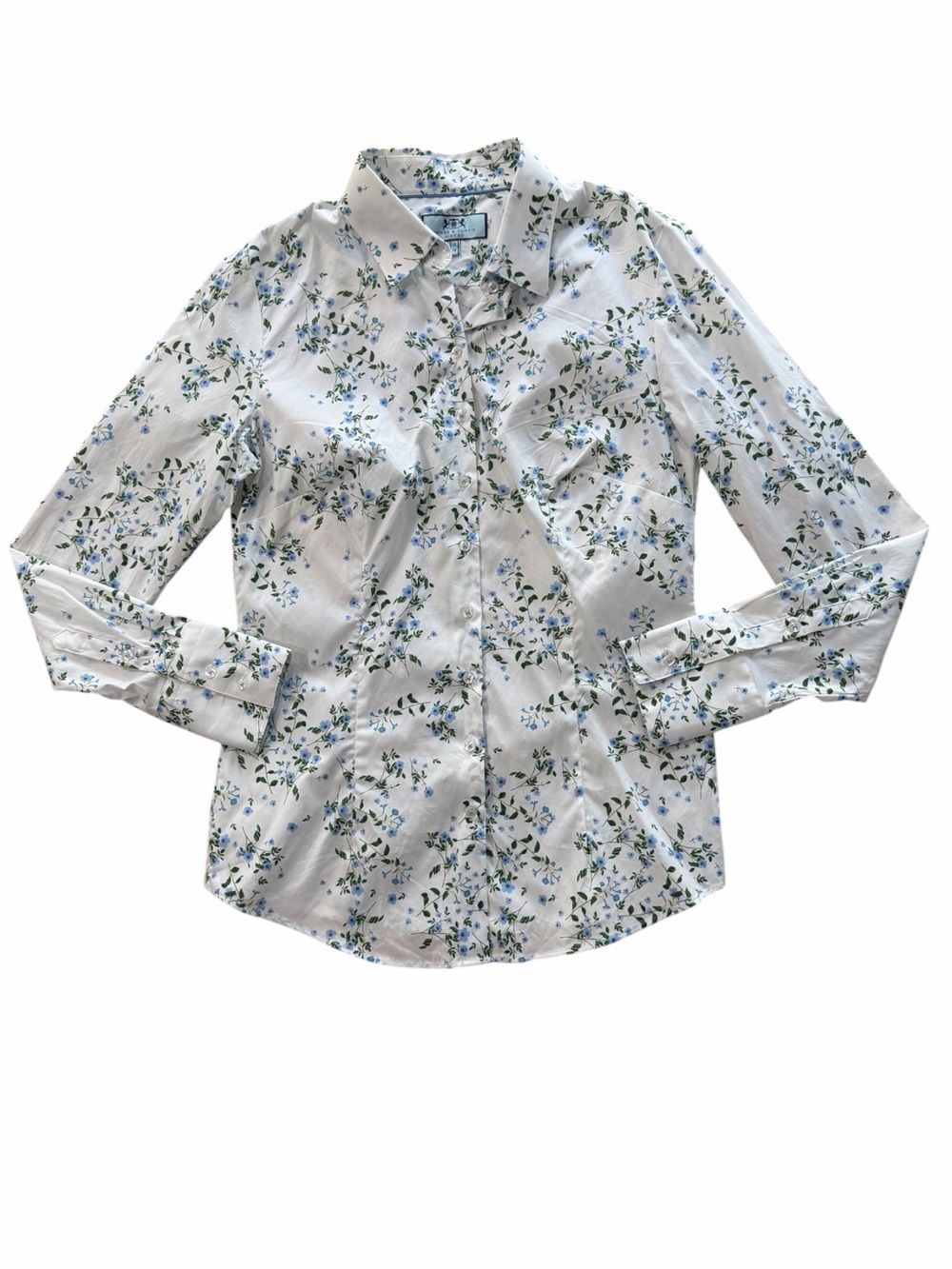 J.Crew Women’s White Floral Button-Down Shirt